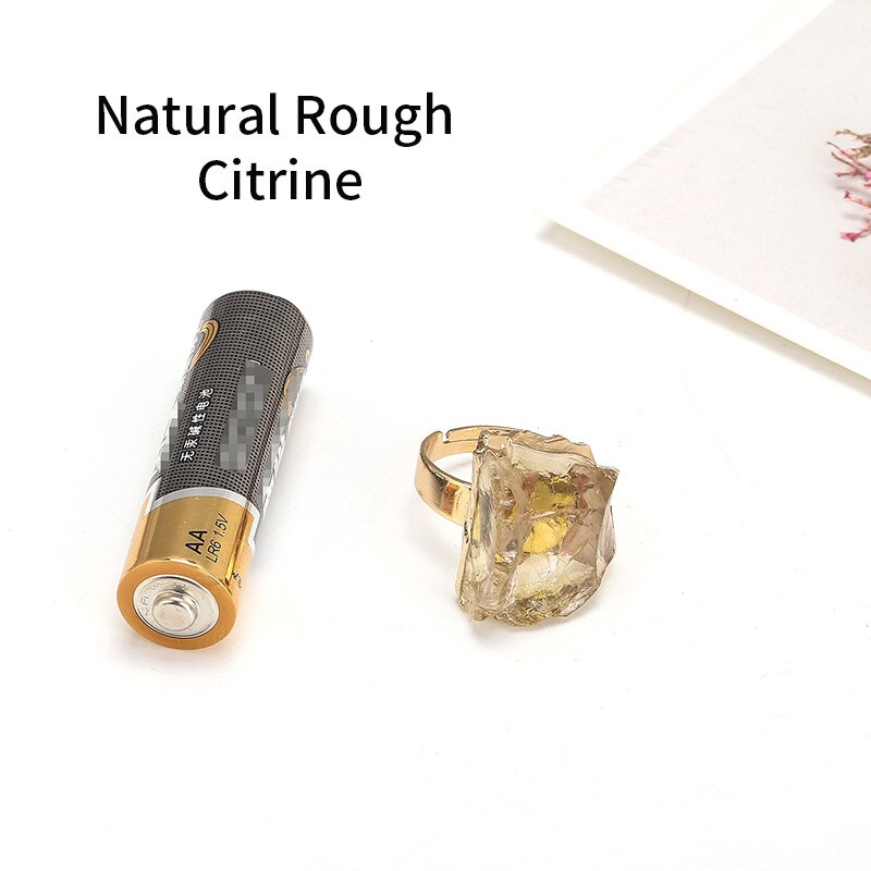JD Purple Quartz Adjustable Ring Irregular Natural Rough Stone Crystal Druse Jewellery Women No Finger Size Limited Gold Color