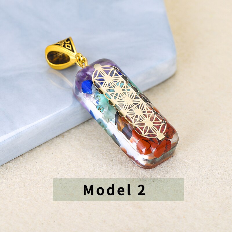 JD New 7 Chakra Radiesthesia Pendulum Natural Stone Lapis lazuli Crystal Orgonite Energy Amulet Women Jewelry Necklace Pendants