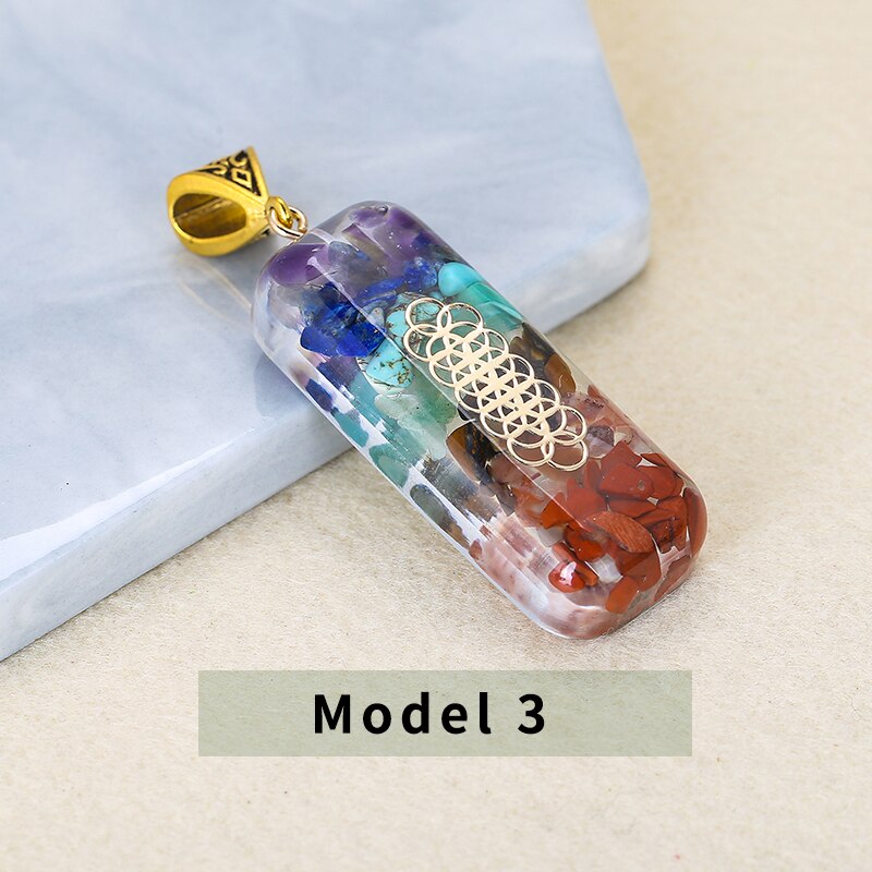 JD New 7 Chakra Radiesthesia Pendulum Natural Stone Lapis lazuli Crystal Orgonite Energy Amulet Women Jewelry Necklace Pendants