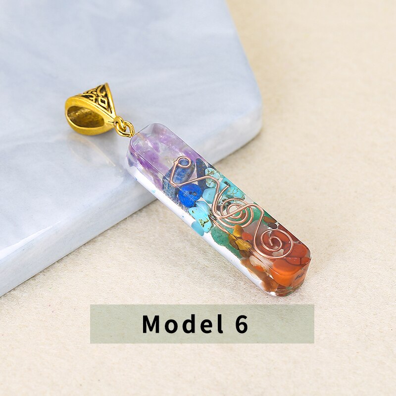 JD New 7 Chakra Radiesthesia Pendulum Natural Stone Lapis lazuli Crystal Orgonite Energy Amulet Women Jewelry Necklace Pendants