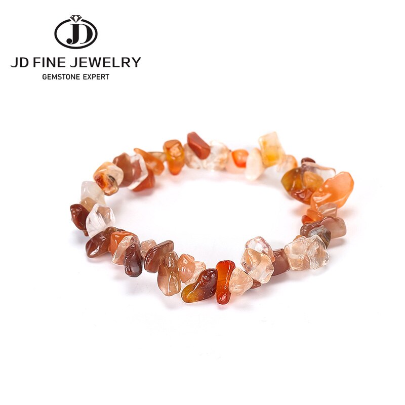 JD Irregular Gravel Stone Women Bracelet Trendy Crushed Agate Beads Bangles Natural Stone Chip Stretch Jewelry Wristband Gift