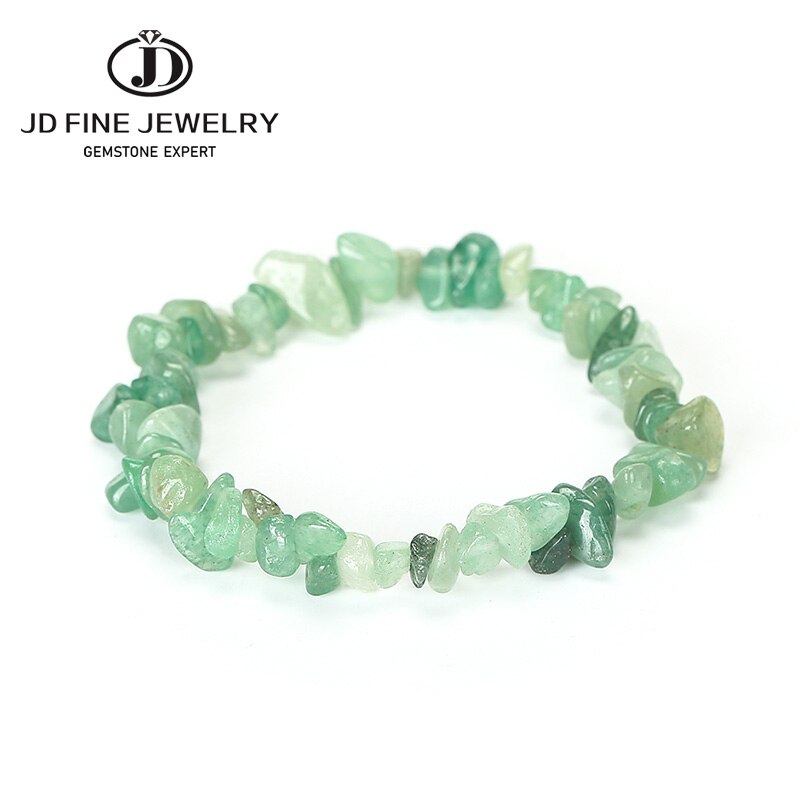 JD Irregular Chips Natural Stone Bracelet Turquoise Beads Quartz Gravel Stretch Bracelets Bangles for Women Girls Jewelry