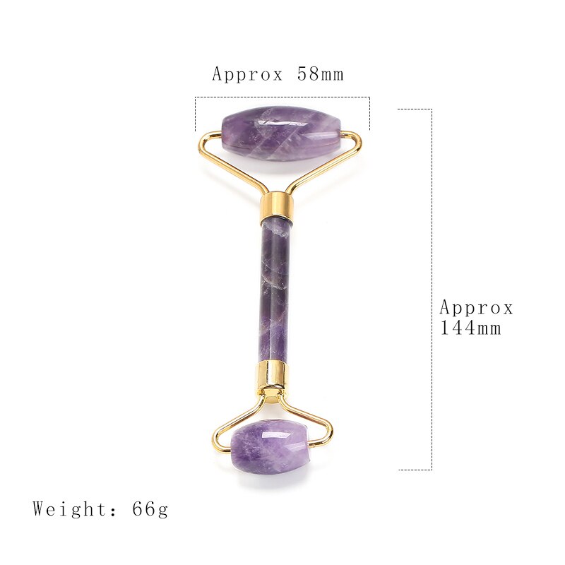 JD Facial Massage Roller Double Heads Jade Stone Face Lift Body Skin Relaxation Slimming Beauty Neck Thin Lift Gift Box