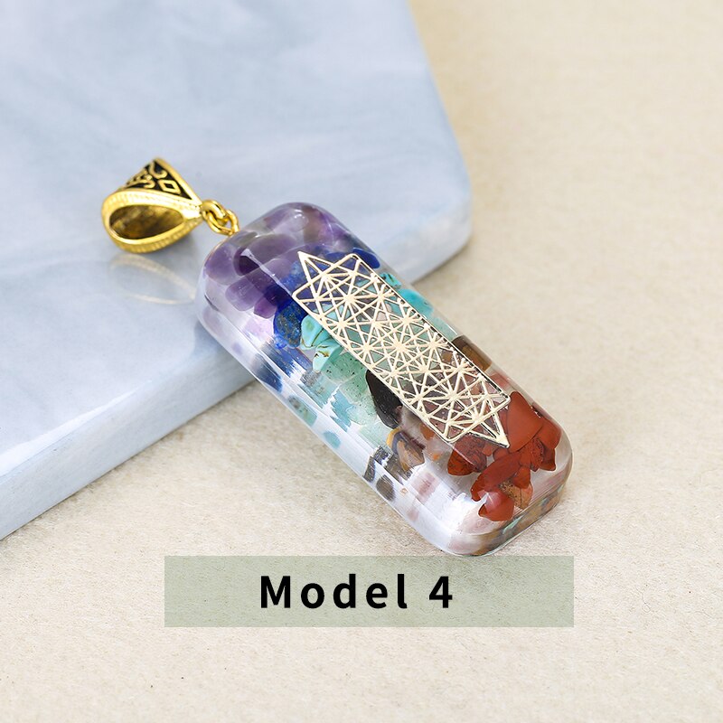 JD New 7 Chakra Radiesthesia Pendulum Natural Stone Lapis lazuli Crystal Orgonite Energy Amulet Women Jewelry Necklace Pendants