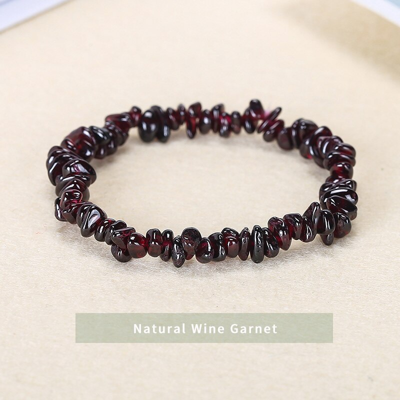 JD Natural Stone Irregular Gravel Tourmaline Bracelet Women Trendy 7 Chakra Crystal Chip Rope Bangles Yoga Wristband Jewelry