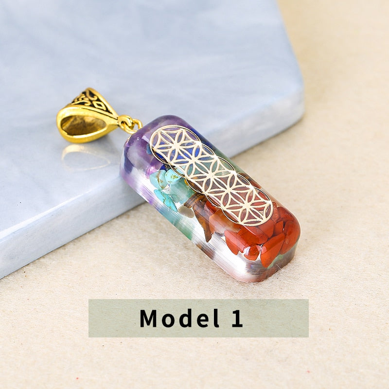 JD New 7 Chakra Radiesthesia Pendulum Natural Stone Lapis lazuli Crystal Orgonite Energy Amulet Women Jewelry Necklace Pendants