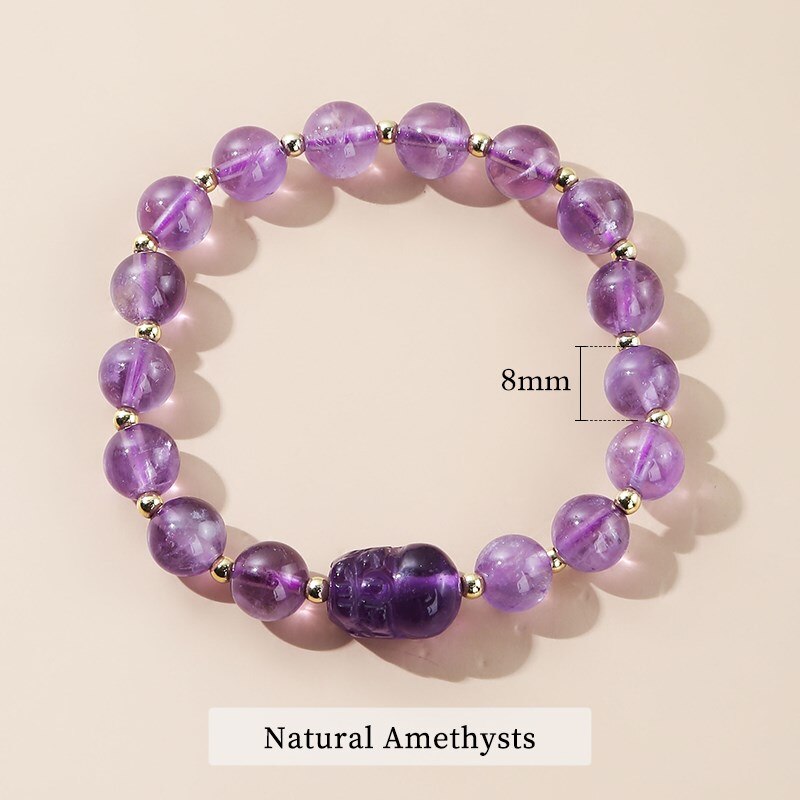 JD Natural Pink Strawberry Crystal Pixiu Bracelet Jewelry Bring Health Wealth Female Personality Design Quartz Beaded Bracelet