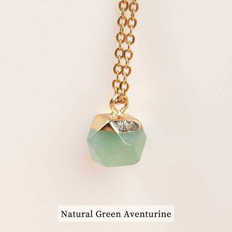 JD 8mm Natural Stone Pendants Faceted Cube Shape Colorful Pendant Making for Charms Jewelry Necklace Gift for Women