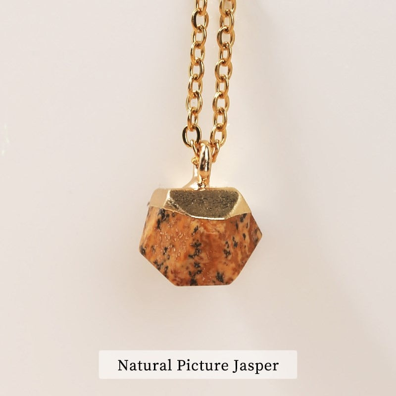 JD 8mm Natural Stone Pendants Faceted Cube Shape Colorful Pendant Making for Charms Jewelry Necklace Gift for Women