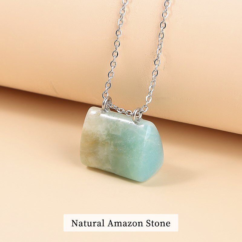 JD Natural Stone Green Aventurine Jaspers Hand Bag Shape Pendant Necklace Women Trendy Healing Charm Beautiful Gemstone Jewelry