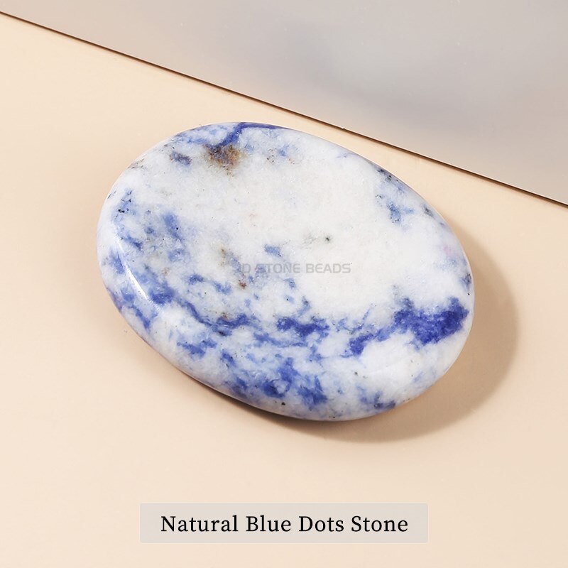 JD 35*45*6mm Worry Stone Thumb Stone Natural Healing Crystals Therapy Reiki Treatment Spiritual Minerals Massage Palm Stone