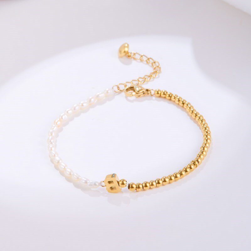 Change Better Korean Elegant Natural Pearl Bracelets For Women Lucky Cuff Adjustable Gold Color Chain Bangle Girls Jewelry Gift