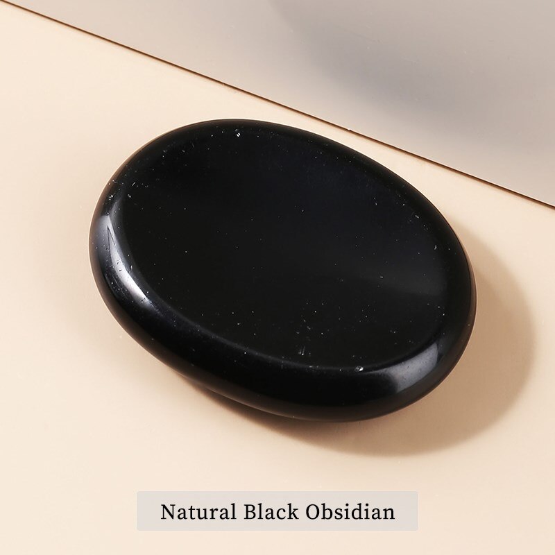 JD 35*45*6mm Worry Stone Thumb Stone Natural Healing Crystals Therapy Reiki Treatment Spiritual Minerals Massage Palm Stone