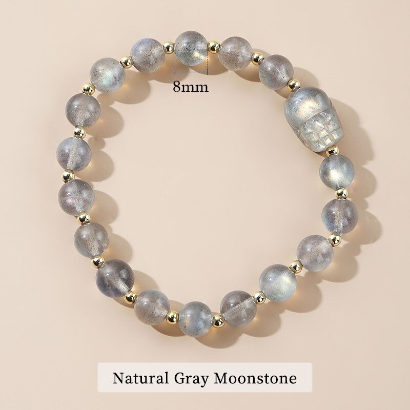 JD Natural Pink Strawberry Crystal Pixiu Bracelet Jewelry Bring Health Wealth Female Personality Design Quartz Beaded Bracelet