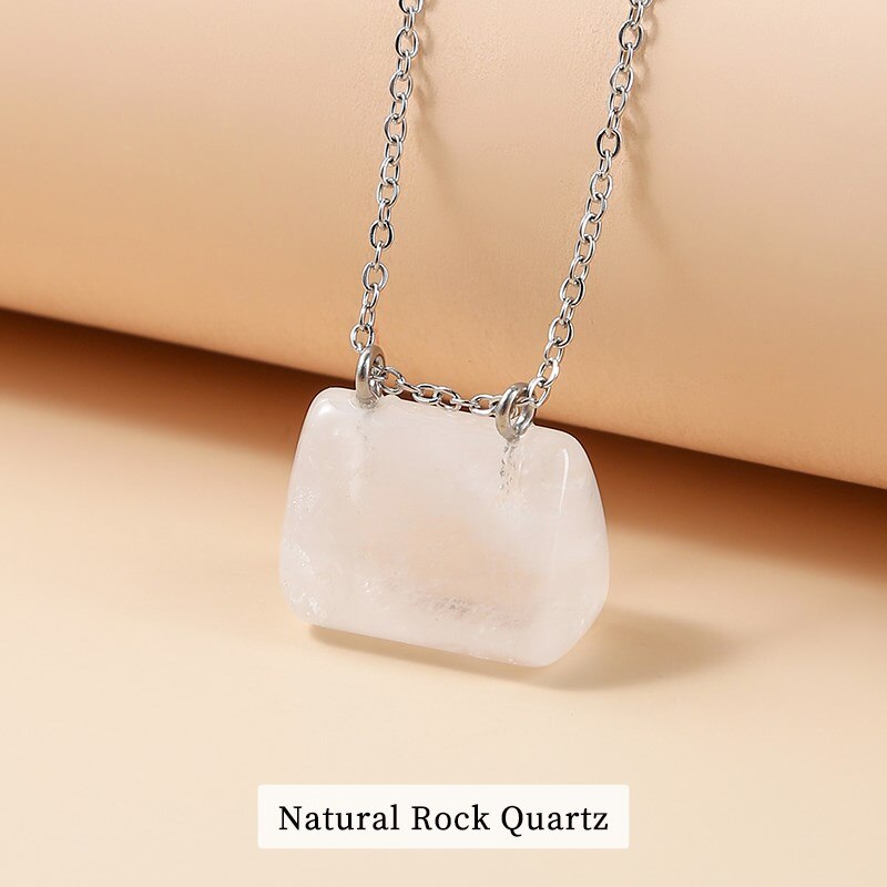 JD Natural Stone Green Aventurine Jaspers Hand Bag Shape Pendant Necklace Women Trendy Healing Charm Beautiful Gemstone Jewelry